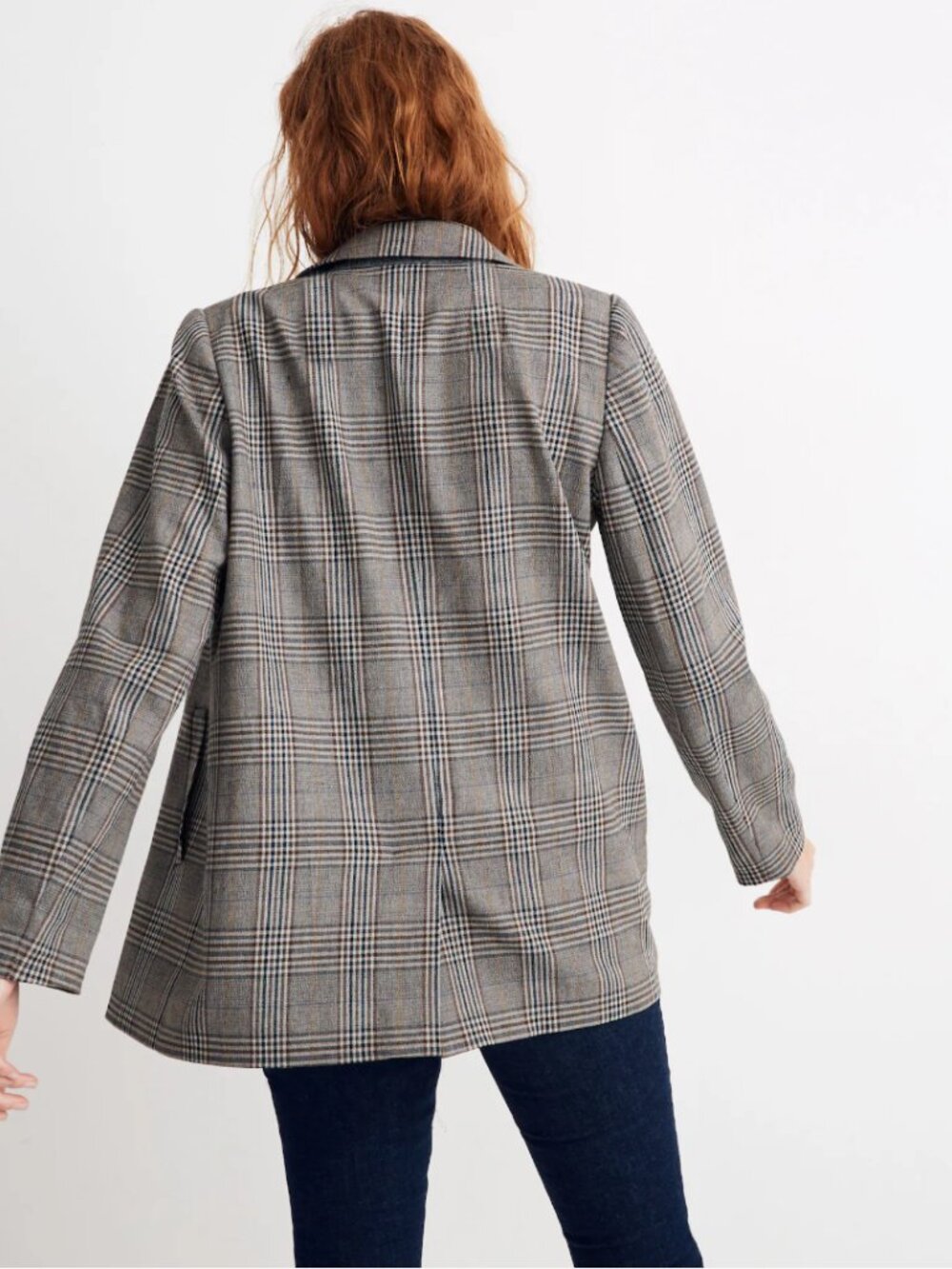 NWT Madewell Caldwell Double-Breasted Blazer in Menswear Plaid - Women's L